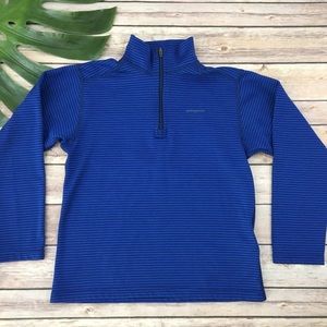 Patagonia Kids capilene base layer blue shirt